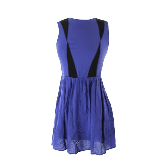 Made For Impulse Womens Fashion Week Blue Sleeveless Coloblocked Dress XS