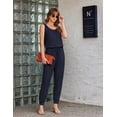 thumbnail image 2 of Ekouaer Jumpsuits for Women Casual Sleeveless 2026 Summer Romper Dressy Vacation One Piece Outfits Fashion Travel Clothes, 2 of 6