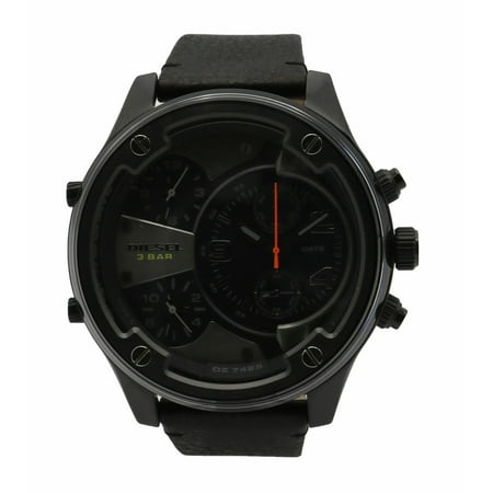 Diesel Men s Boltdown DZ7425 Black Leather Quartz Fashion Watch