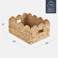 thumbnail image 2 of Best Choice Products 16x12 Scalloped Shelf Baskets, Woven Storage Bins, 2 Pack - Natural, 2 of 8