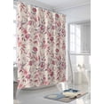 thumbnail image 3 of Fsddascl Red Spring Floral Shower Curtain Set - Small 36" x 72" Washable Bathtub Curtain with 12 Hooks, Watercolor Flower Farmhouse Vintage Waterproof Fabric Stall Shower Curtains for Bathroom, 3 of 6