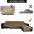 thumbnail image 4 of Sofa Slipcover L Shape Sofa Cover Sectional Couch Cover Chaise Lounge Slip Cover Reversible Sofa Cover Furniture Protector Cover for Pets Kids Children Dog Cat(Small, Camel/Camel), 4 of 7