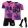 thumbnail image 2 of 22/23 Adultos Niños Fútbol Kits completos Trajes de entrenamiento de fútbol Ropa deportiva 21/22 22/23-20 21 Cuarto kit Messi 30-Niños 20 (110-120 CM) Computadora Computadora Computadora portátil, 2 of 3