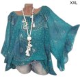 thumbnail image 2 of Camiseta de mujer Jumpingount con estampado digital bohemio azul XXL, 2 of 3