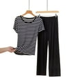 thumbnail image 4 of WCJM Women New Pajama Sets Under $ 10 Button Down Shirt Shorts Woman Blending Pajamas, 4 of 4