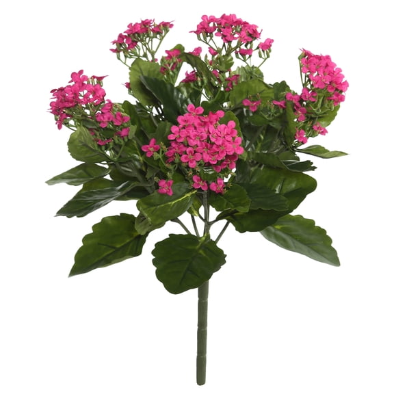Vickerman 17.25" Artificial Hot Pink Kalanchoe Bush.
