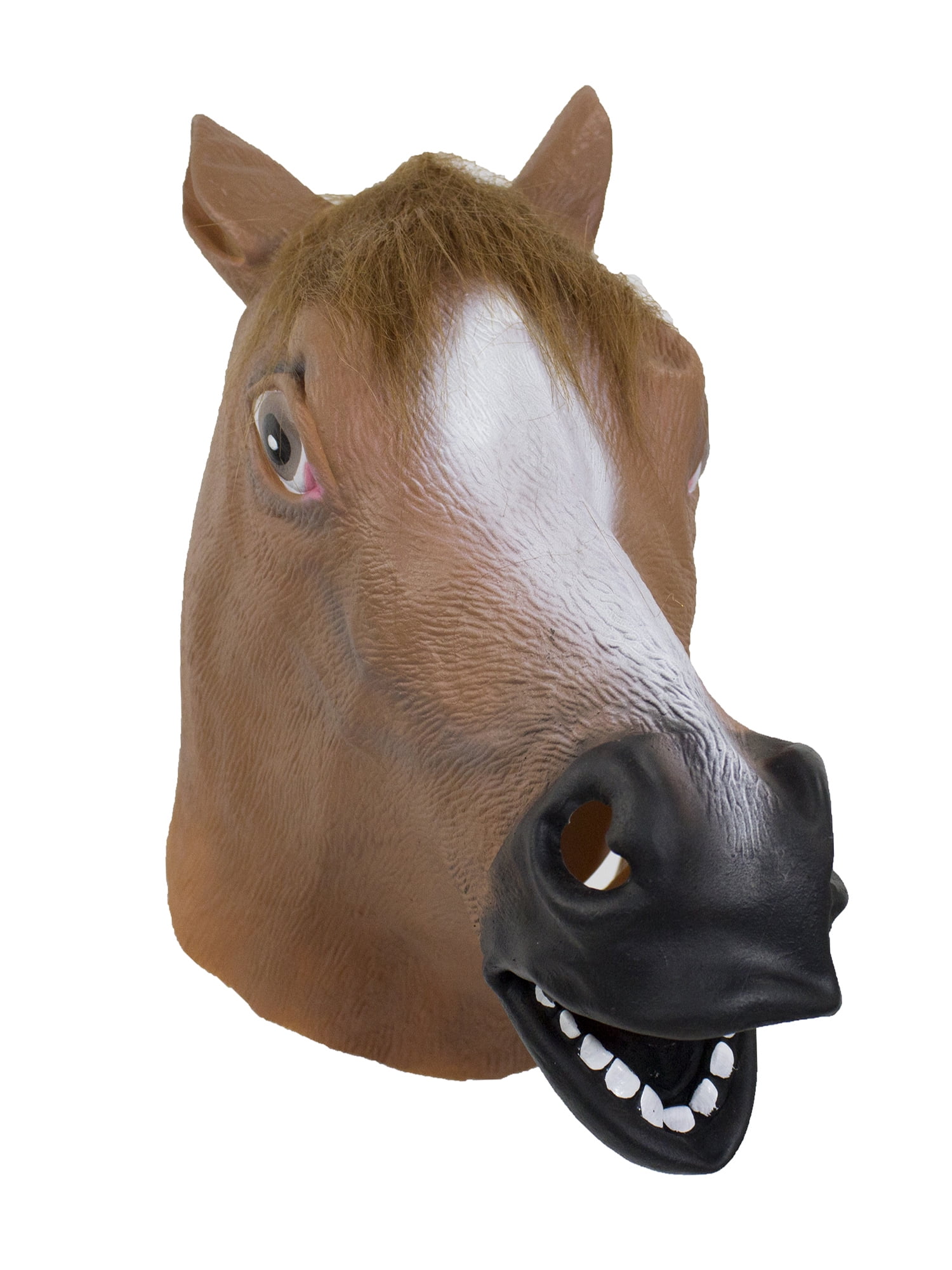 Rubber Horse Head Mask Halloween Cosplay Full Head Adult Fancy Dress Costume UK
