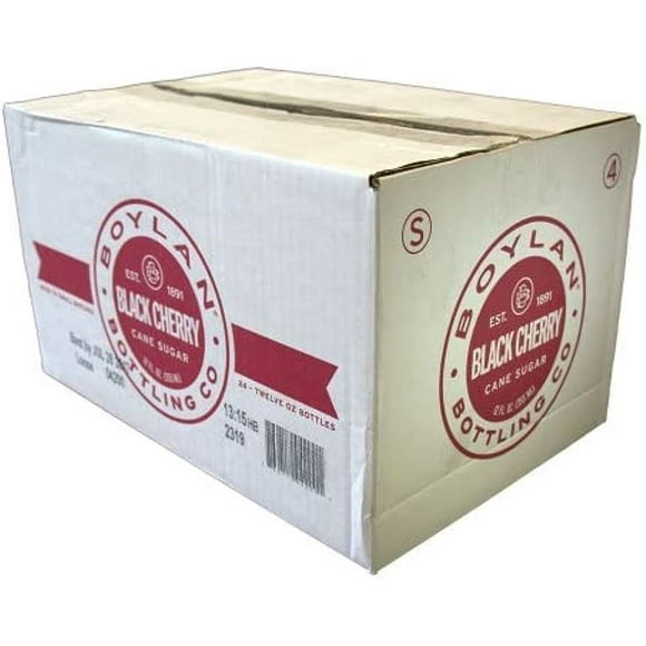 Boylan's Black Cherry Soft Drink, Glass | 355ML/Unit, 24 Units/Case