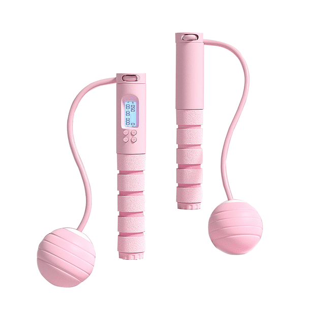 Cuerda para saltar ajustable con contador de calorías y contador de saltos digital, cuerda para saltar inalámbrica, cuerda para saltar de velocidad para ejercicios en interiores y en casa,