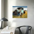 thumbnail image 2 of JEUXUS  Vintage Rusty Car Canvas Artwork: Old Rustic Semi Truck Wall Art Painting Picture Print Black & White Automotive Classic Country Themed for Bedroom Farmhouse, 2 of 8