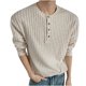 thumbnail image 2 of Seeotter Men's Ribbed Henley Shirt Short Sleeve Slim Fit Muscle Shirt Fitted Cotton Casual Long Sleeve, 2 of 7
