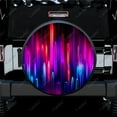 thumbnail image 1 of Lignes Abstraites Motif Néon Coloré Polyester Housse de Roue de Rechange Universelle pour Remorque RV SUV Camion Campeur, 1 of 5