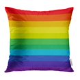 thumbnail image 1 of EREHome Colorful Stripe Striped Multicolored Rainbow Abstract Color Graphic Holiday Line Pillowcase Cushion Cover 18x18 inch, 1 of 1