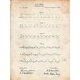 thumbnail image 2 of Borders, Cole 19x24 White Modern Wood Framed Museum Art Print Titled - PP962-Vintage Parchment Morse Code Patent Poster, 2 of 4