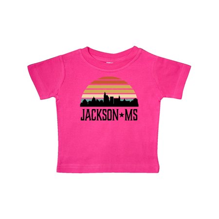 

Inktastic Jackson Mississippi Skyline Retro Gift Baby Boy or Baby Girl T-Shirt