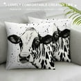 thumbnail image 3 of RUIYC Pack of  Highland Cow Fur Print Throw Pillow Covers  for Adult Women Cowboys Funny Bull Cattle Cow Print Pillow Covers Africa Wild Animal Milk Cow Print Exotic Tribal Western Cushion Covers, 3 of 5