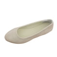thumbnail image 2 of Fengqque Women’s Ballet Flat Shoes Dress suede Round Toe Slip On Ballerina Walking Soft Sole Flats Shoes for Woman Beige 6.5(38), 2 of 9