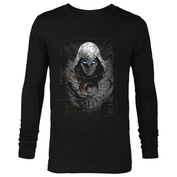 Marvel Moon Knight Glowing Eyes Egyptian Hieroglyphs - Long Sleeve T-Shirt for Men - Customized-Black