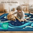 thumbnail image 4 of ODIKA Navy Octopus Animals Nautical Tentacle Spiral Abstract Ocean Non-Slip Chair-Friendly for Home Office, Gaming Room, Under Desk, 4 of 7