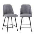 thumbnail image 4 of Jofran Maddox Mid-Century Modern Faux Leather Upholstered Counter Height Barstool (Set of 2), 4 of 7