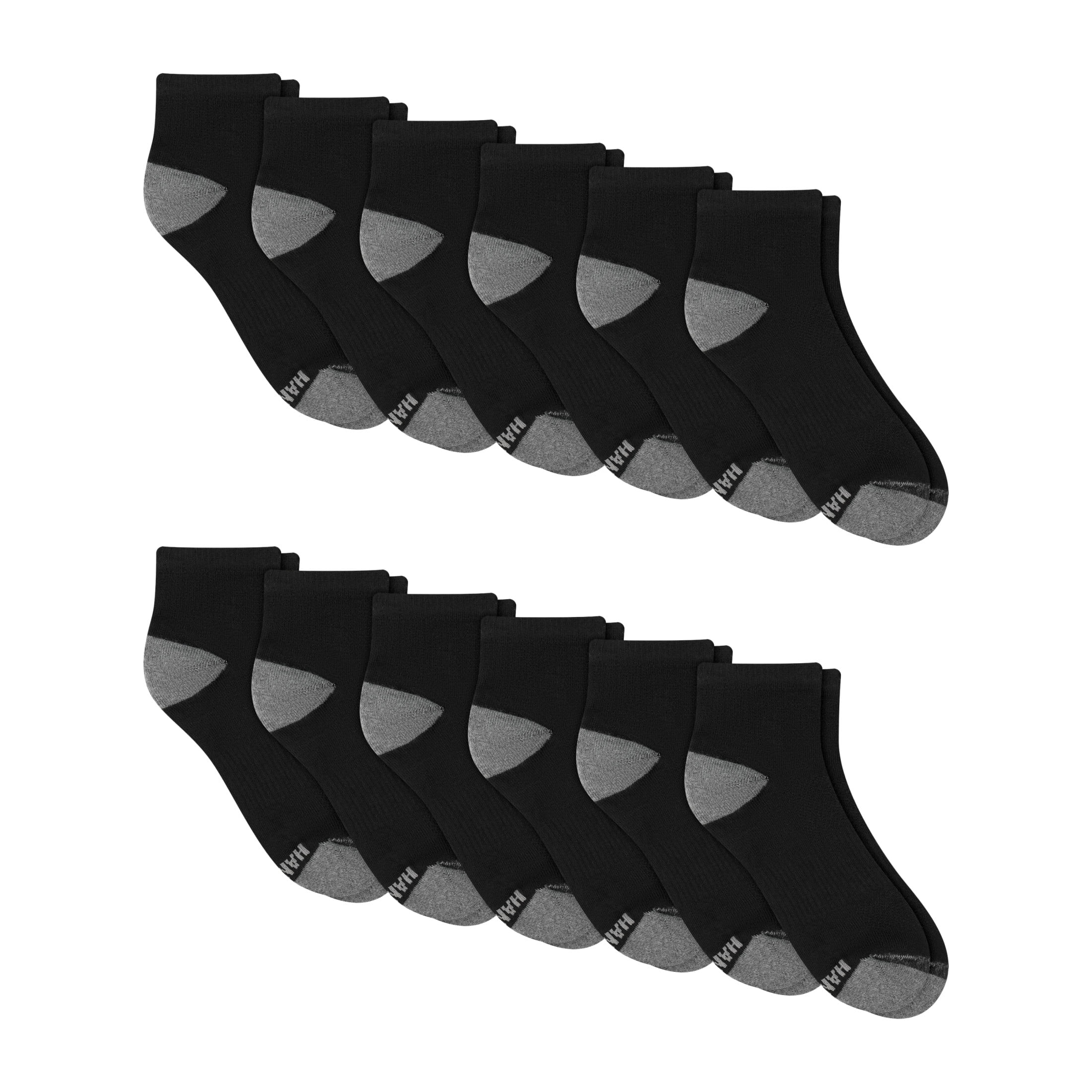 Hanes Mens Ankle Socks Pack, 12-Pack, Active X-Temp, Moisture-Wicking