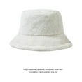 thumbnail image 4 of Bucket Hats Winter Thick Bucket Warm Hat Bucket Cap Basin Hat For Women Men Solid Color Style Bucket Hats, 4 of 6