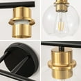 thumbnail image 3 of Vanity Lights for Bathroom 4 Lights Black and Gold Wall Lights with Glass Cover, 3 of 6