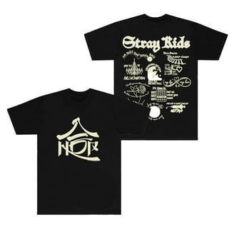 Kpop Stray Kids Dominate World Tour Merch T-Shirts SKZ New Logo