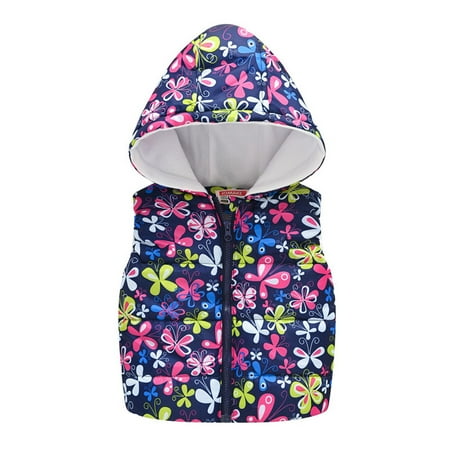 

Dadaria Baby Boys Girls Clothes 18M-5Y Toddler Kids s Sleeveless Floral Flowers Hooded Warm Waistcoat Tops Multicolor 110 Toddler