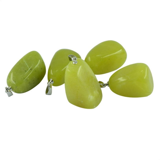 Colgantes de cristal perfecl para collar bricolaje 5 piezas Jade Limon