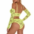 thumbnail image 4 of Traje de ropa interior Sexy Hollow Lace Perspectiva Lencería Mujer Ropa de dormir, M, Verde Scienceny XX000098-06, 4 of 7