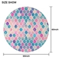 thumbnail image 6 of Multi Color Moroccan Checkered Pattern Round Tablecloth 60"x60",Wrinkle Wipeable Table Cloth for Kitchen Dining Room Picnic Patio Party, 6 of 6