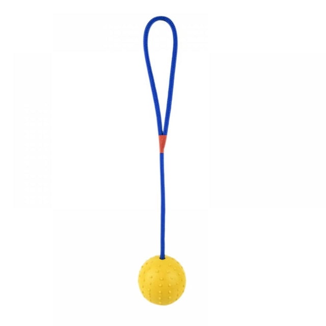 Balle d'Entraînement avec Corde Jouet d'Exercice et de Récompense pour Chiens Balle Jouet pour Chien Indestructible avec Poignée pour l'Entraînement Tirer Lancer Jouet Tirer Jouet Chiens Jouets à Rapporter
