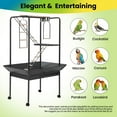 thumbnail image 1 of EDTara Large 64" Bird Cage With Play Center, Features Lockable Casters, Rotating Ring, Removable Tray, Perches, and Ladders for Indoor and Outdoor Use, 1 of 7