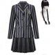 thumbnail image 1 of Wednesday Addams Cosplay Costume Set Nevermore Academy School Uniform Halloween Carnival Party Costume For Adults Kids, 1 of 5