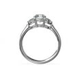 thumbnail image 3 of 1.00 T.C.W Cushion Shape Natural Diamond Latest Design Three Stone Wedding Ring for Ladies Solid 950 Platinum Size 8, 3 of 9