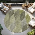 thumbnail image 6 of Addison Rugs Chantille Indoor/Outdoor Transitional Geometric Olive Washable Round Rug, 8' x 8', 6 of 6