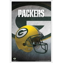 NFL Green Bay Packers - Helmet 16 Wall Poster, 22.375" x 34", Framed