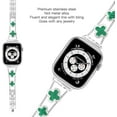 thumbnail image 3 of MUKO Diamond Metal Bands Add Sparkle to Your Watch For Apple Watch Series 10/9/8/7/6/5/4/3/2/1SE/Ultra Clover Simple and Stylish Compatible with 38mm 40mm 41mm 42mm 44mm 45mm 46mm 49mm Women's Wear, 3 of 10