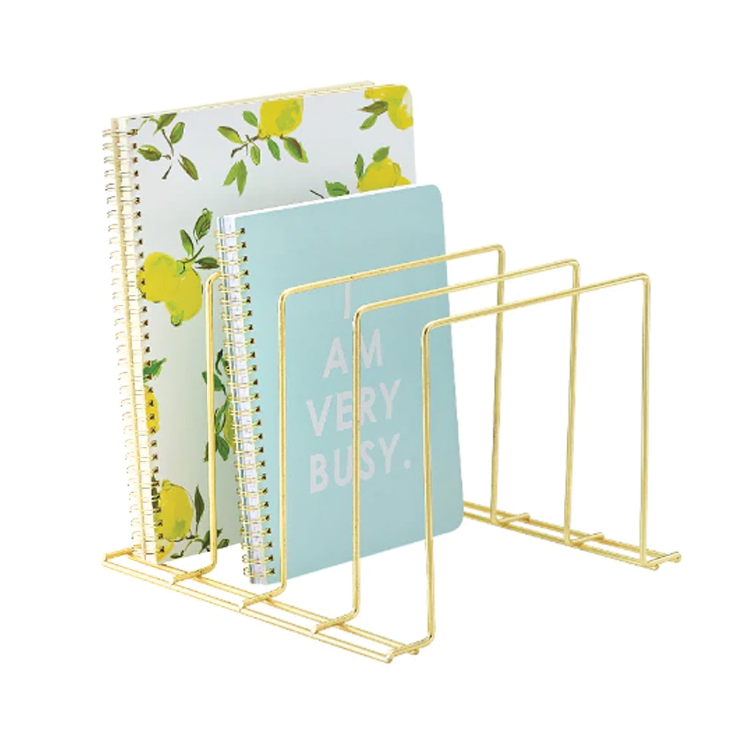 Better Houseware 4-Section Large Vertical Organizer, Brass, 1493.3B
