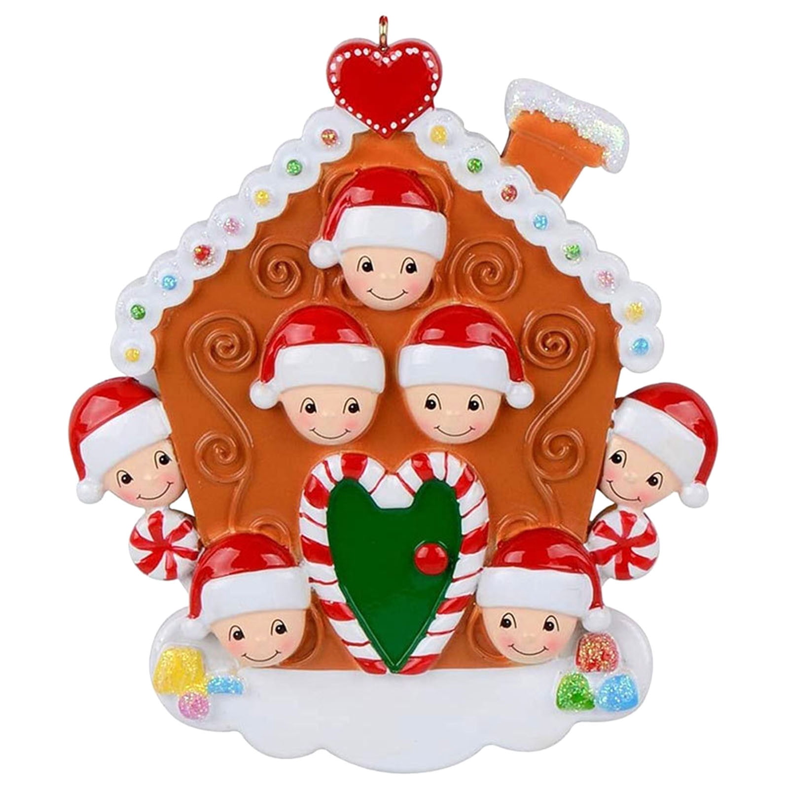 Personalized Family Christmas Tree Ornament Cute Deer Holiday Winter