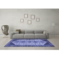 thumbnail image 3 of Ahgly Company Machine Washable Indoor Rectangle Persian Blue Traditional Area Rugs, 7' x 9', 3 of 4