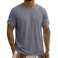 thumbnail image 2 of FengLS Summer T-Shirt for Men Comfortable Cool Ice Silk Tops Quick Dry Thin Style Short Sleeves Tee Loose Casual Crew Neck Tops, 2 of 9