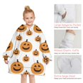 thumbnail image 6 of Halloween Simple Pumpkin Pattern Blanket Hoodies for Kids 6-13YR Oversize Wearable Blanket Hoodies for Boys Girls Teens, 6 of 7