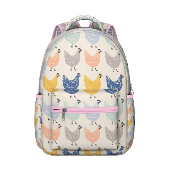 "Trendy Chicken Backpack for School - Waterproof & Spacious Bookbag for Middle & High School Students, Stylish Laptop Bag for College Teens, Great Gift for Back to School"