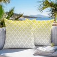thumbnail image 4 of Outdoor Pillow Cover Yellow Moroccan Design Set of 2 Waterproof Throw Pillowcases Geometric Pattern Decorative Patio Furniture Pillows for Couch Garden Indoor & Outdoor Use, 4 of 9