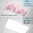 thumbnail image 6 of Pink Snowman 1 Piece Christmas Tree Winter Snowflake Magnetic Fluorescent Light Covers, 2x4 Ft, Magnetic Light Covers for Ceiling Lights Classroom Office Home Decor, 6 of 9