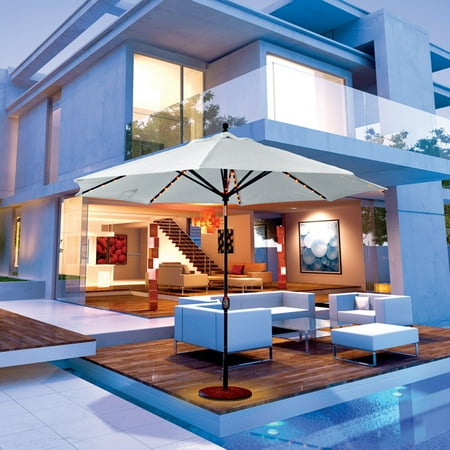 Galtech Sunbrella 11 Ft Auto Tilt Patio Umbrella With Led Galtech Sunbrella 11 Ft Auto Tilt Patio Umbrella With Led Lights Com