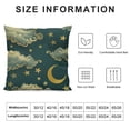 thumbnail image 5 of YINGXI Throw Pillow Covers Pillow Cases Gold Moon Stars Decorative Cushion Covers for Sofa Couch 12x12in, 5 of 5