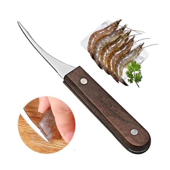 2 Pack Stainless Steel Shrimp Peeler and Deveiner Set, Seafood Prep Tools for Peeling and Deveining Shrimp, TIKA
